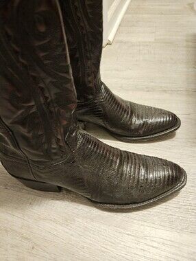 Dan Post Dark Brown Textured Western Boots